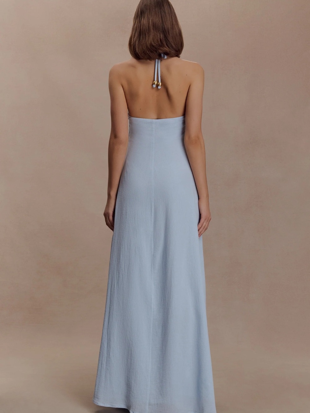 Meshki Abeda Cotton Maxi Dress With Hardware - Pale Blue - Picture 2 of 8